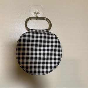 gingham clutch bag